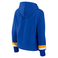 Los Angeles Rams Women's Over Under Pullover Hoodie - Royal cheap