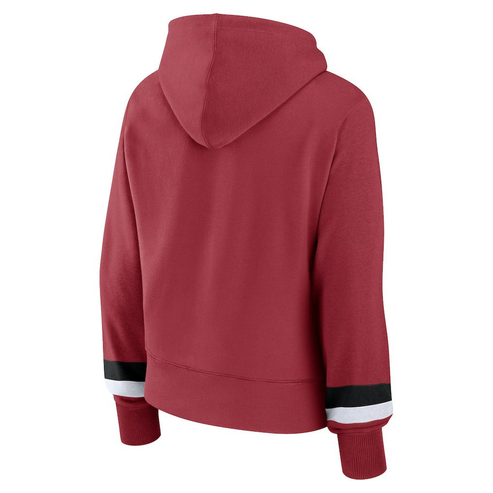 Arizona Cardinals Women's Over Under Pullover Hoodie - Cardinal outlet