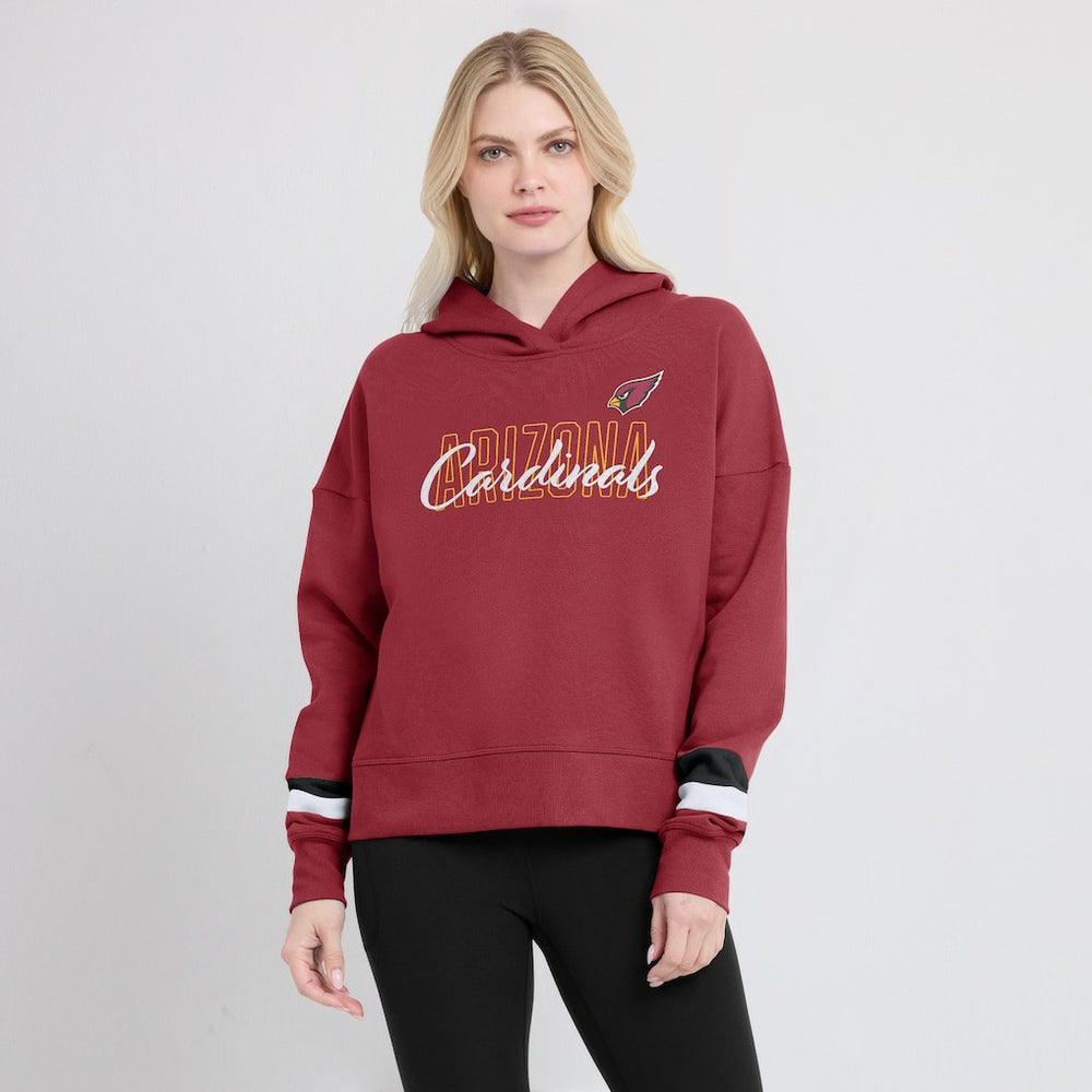 Arizona Cardinals Women's Over Under Pullover Hoodie - Cardinal outlet