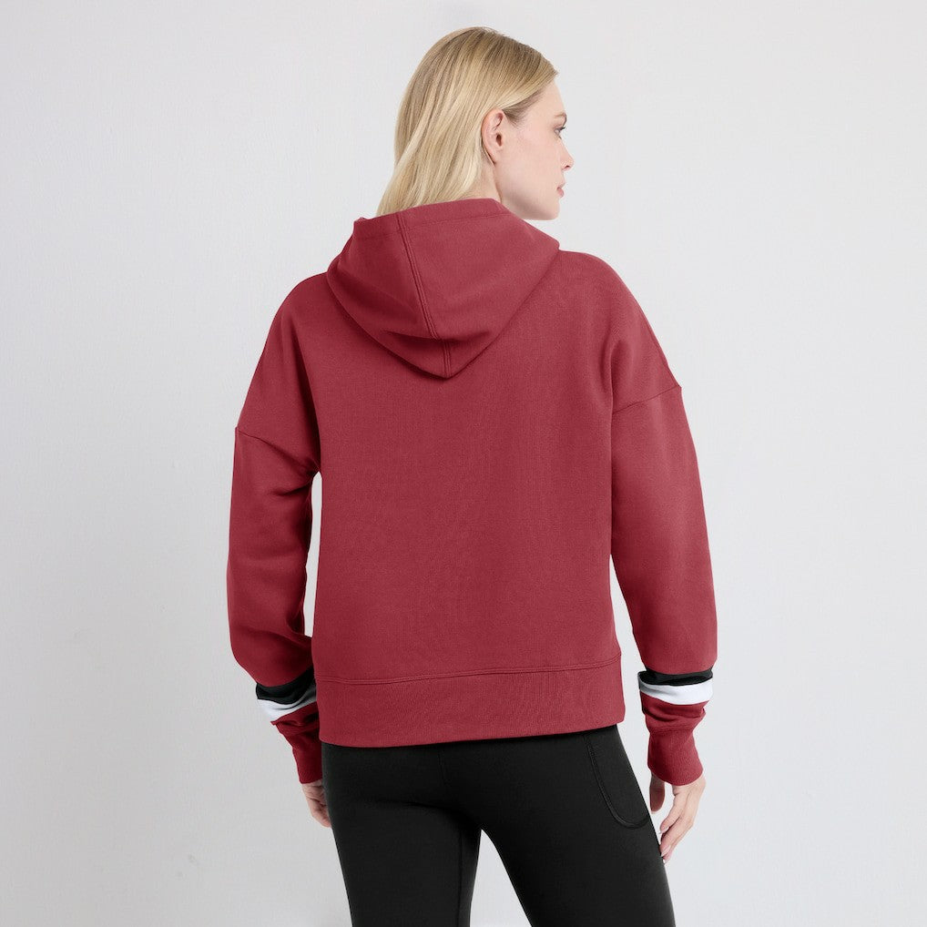 Arizona Cardinals Women's Over Under Pullover Hoodie - Cardinal outlet