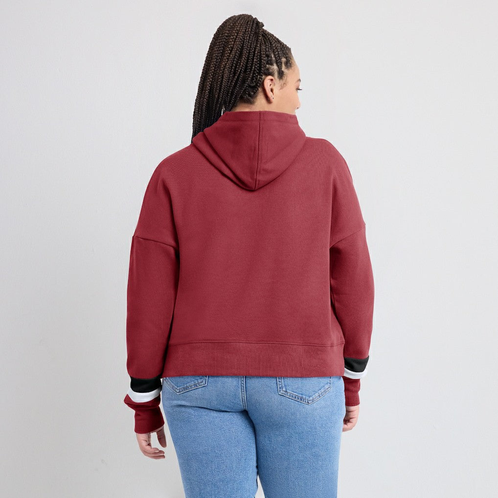 Arizona Cardinals Women's Over Under Pullover Hoodie - Cardinal outlet