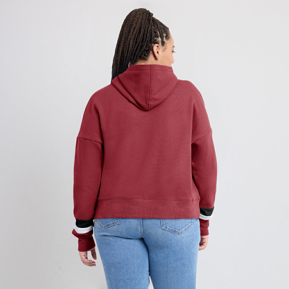Arizona Cardinals Women's Over Under Pullover Hoodie - Cardinal outlet