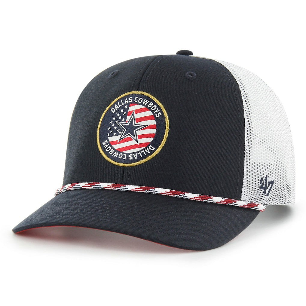 Dallas Cowboys '47 Union Patch Trucker Adjustable Hat - Navy/White for sale