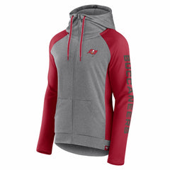 Tampa Bay Buccaneers Women's Blind Side Lightweight Full-Zip Hoodie - Heather Gray/College Red cheap