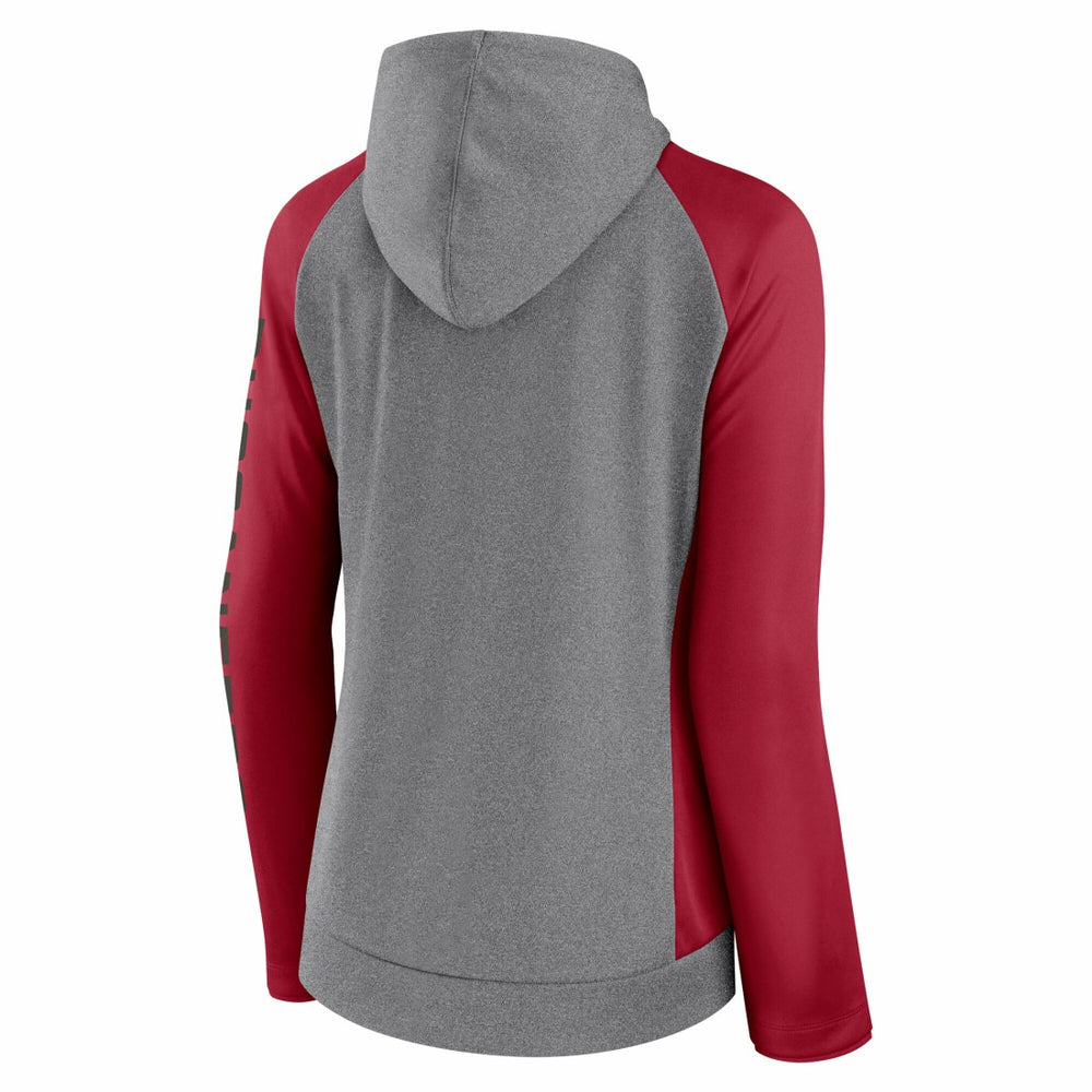 Tampa Bay Buccaneers Women's Blind Side Lightweight Full-Zip Hoodie - Heather Gray/College Red cheap