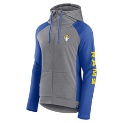 Los Angeles Rams Women's Blind Side Lightweight Full-Zip Hoodie - Heather Gray/College Royal outlet