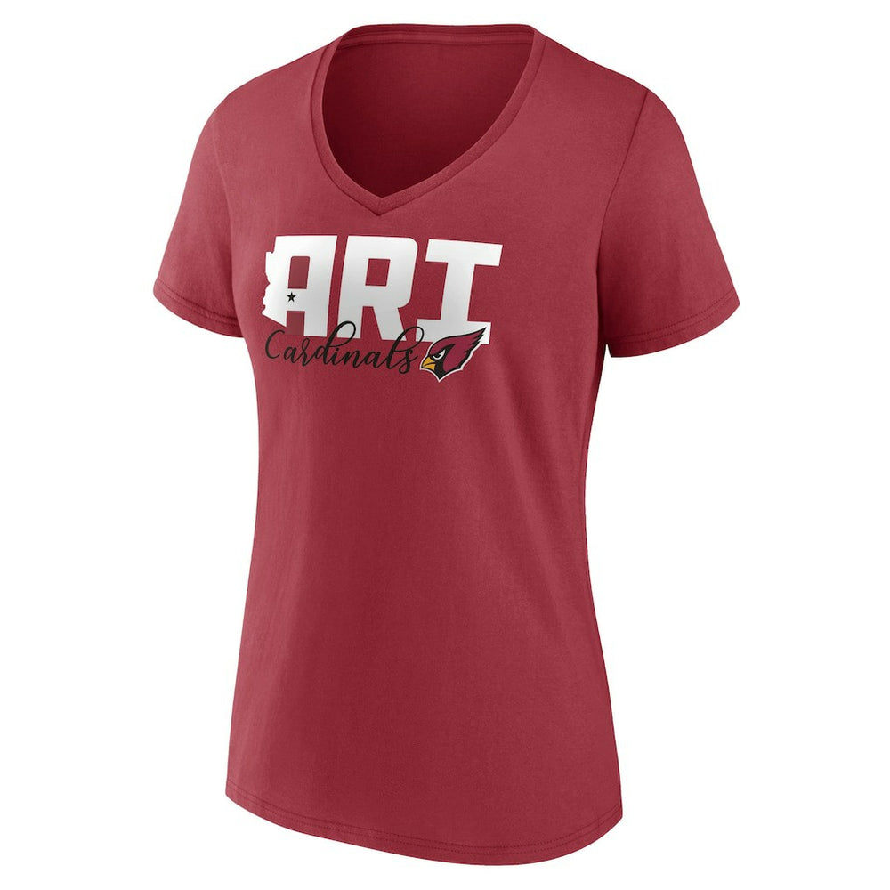 Arizona Cardinals Women's Back Home Again V-Neck T-Shirt - Cardinal sale