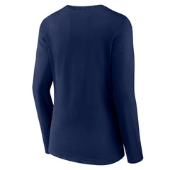 Tennessee Titans Women's Wordmark Long Sleeve V-Neck T-Shirt - Navy for sale