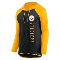 Pittsburgh Steelers Women's Forever Fan Full-Zip Hoodie - Black/Gold cheap
