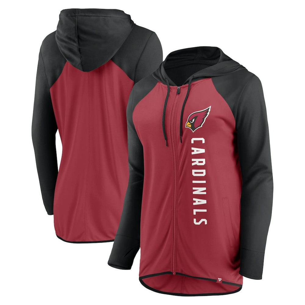 Arizona Cardinals Women's Forever Fan Full-Zip Hoodie - Cardinal/Black outlet