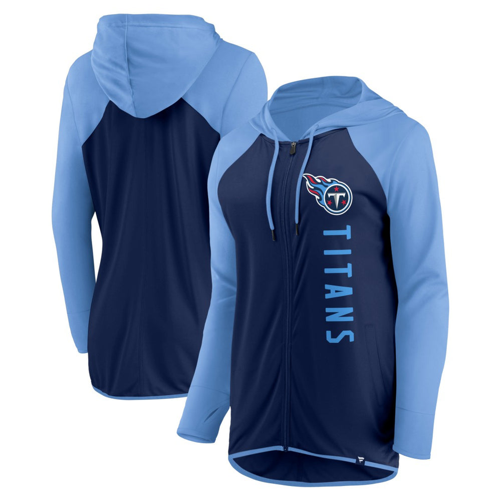Tennessee Titans Women's Forever Fan Full-Zip Hoodie - Navy/Light Blue sale
