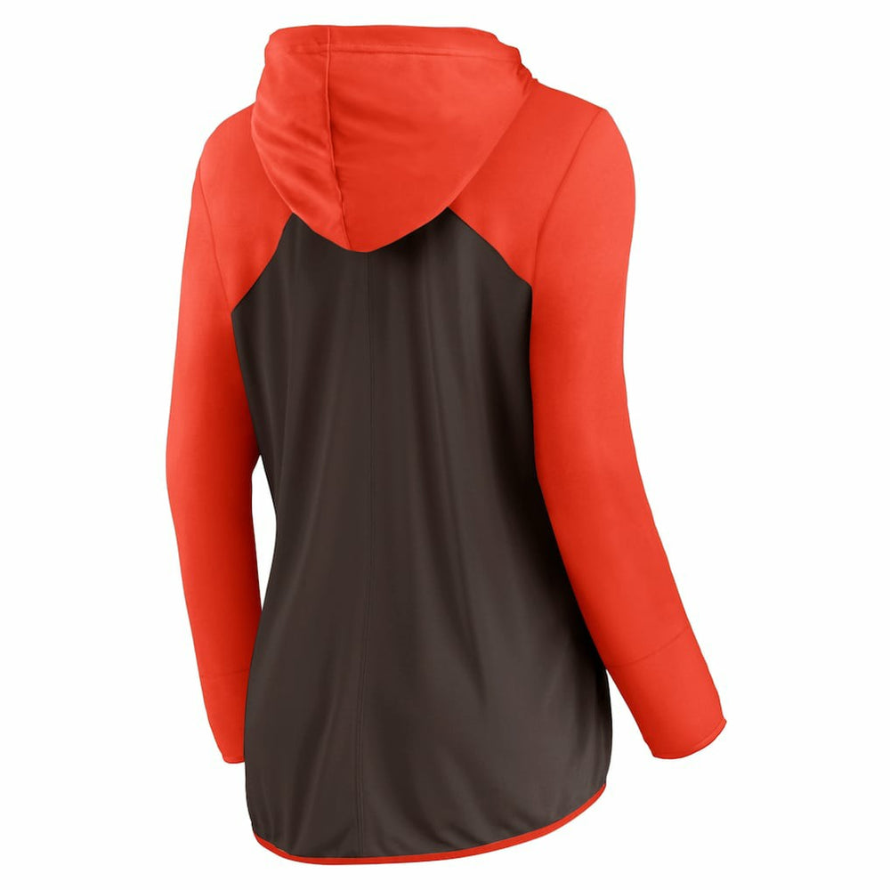 Cleveland Browns Women's Forever Fan Full-Zip Hoodie - Brown/Orange for sale