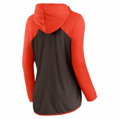 Cleveland Browns Women's Forever Fan Full-Zip Hoodie - Brown/Orange for sale