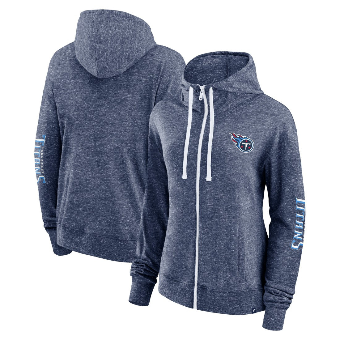 Tennessee Titans Women's Opening Coin Flip Lightweight Full-Zip Hoodie - Heather Navy sale