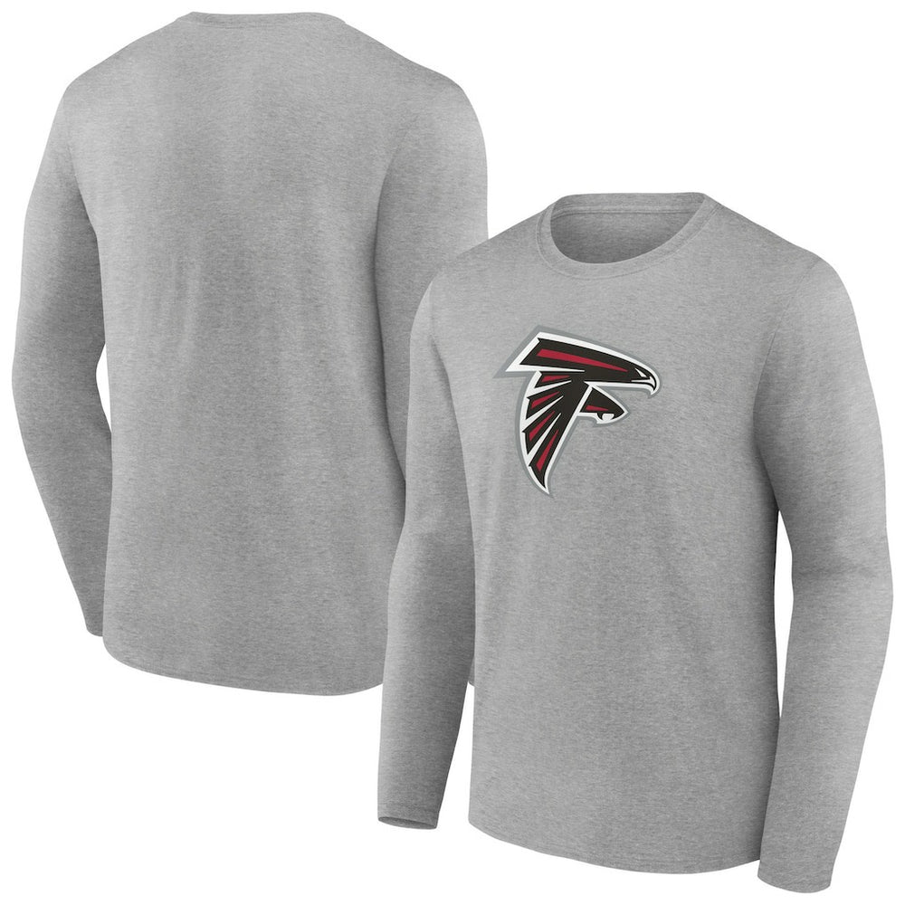 Atlanta Falcons Primary Team Logo Long Sleeve T-Shirt - Heather Gray cheap