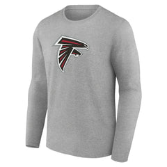 Atlanta Falcons Primary Team Logo Long Sleeve T-Shirt - Heather Gray cheap