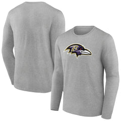 Baltimore Ravens Primary Team Logo Long Sleeve T-Shirt - Heather Gray online