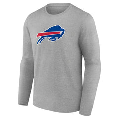 Buffalo Bills Primary Team Logo Long Sleeve T-Shirt - Heather Gray on sale