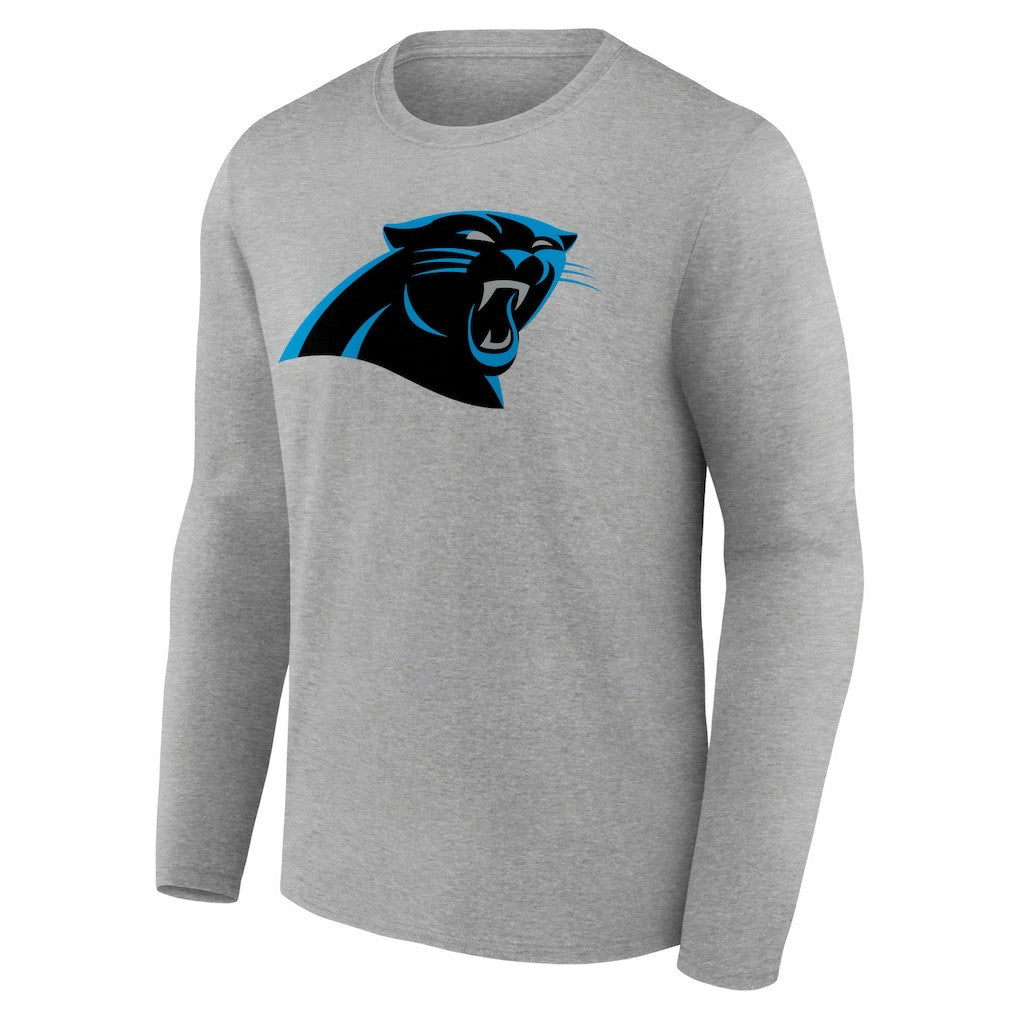 Carolina Panthers Primary Team Logo Long Sleeve T-Shirt - Heather Gray outlet