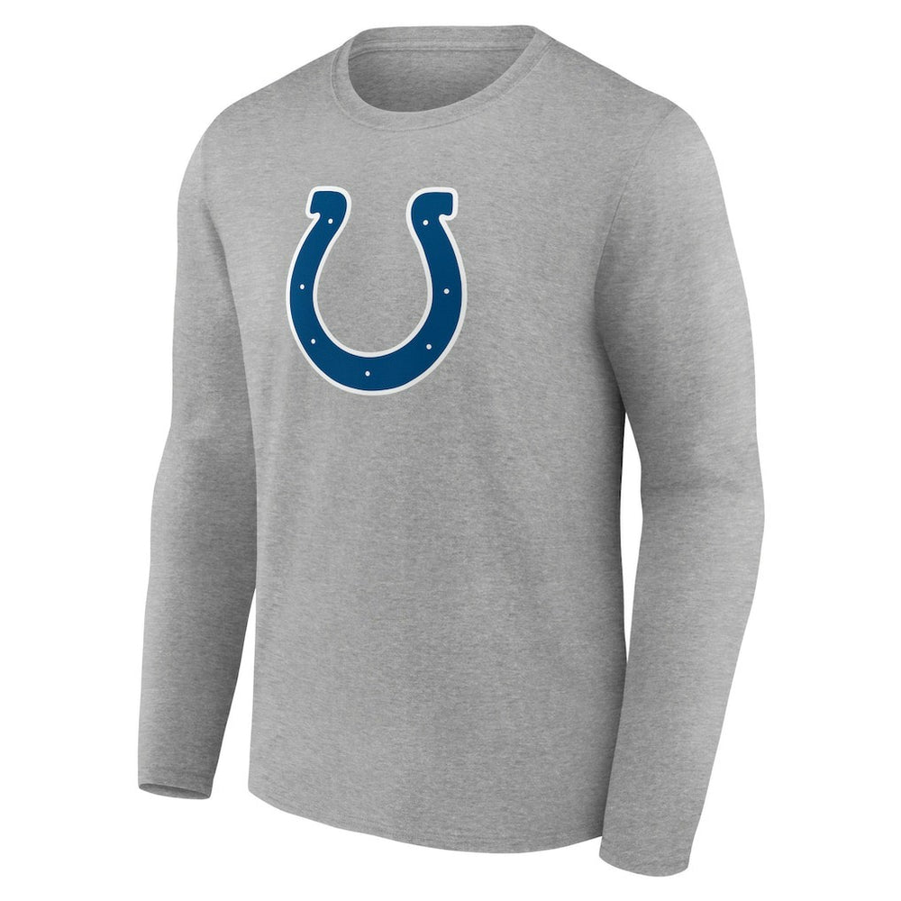 Indianapolis Colts Primary Team Logo Long Sleeve T-Shirt - Heather Gray for sale