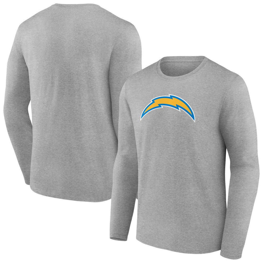 Los Angeles Chargers Primary Team Logo Long Sleeve T-Shirt - Heather Gray outlet