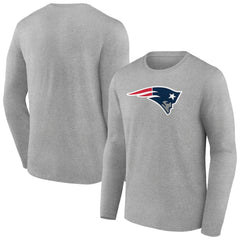New England Patriots Primary Team Logo Long Sleeve T-Shirt - Heather Gray cheap