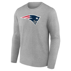 New England Patriots Primary Team Logo Long Sleeve T-Shirt - Heather Gray cheap