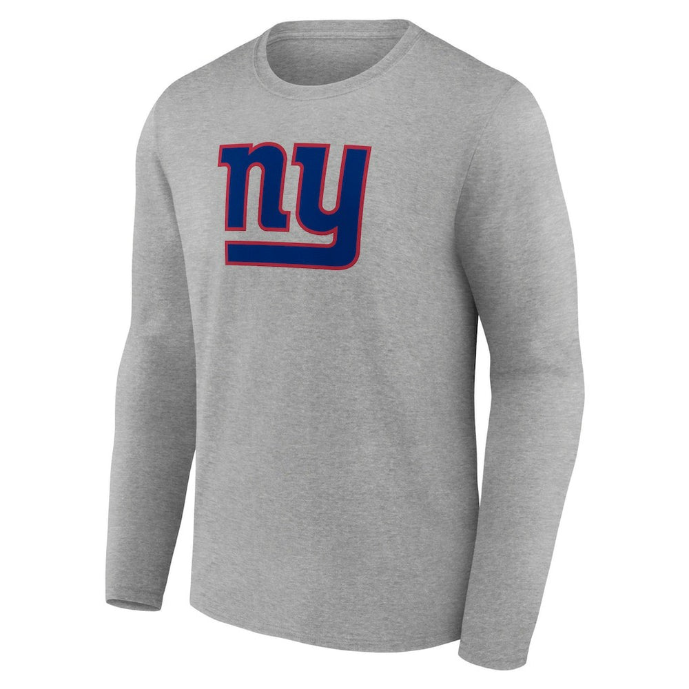 New York Giants Primary Team Logo Long Sleeve T-Shirt - Heather Gray discount