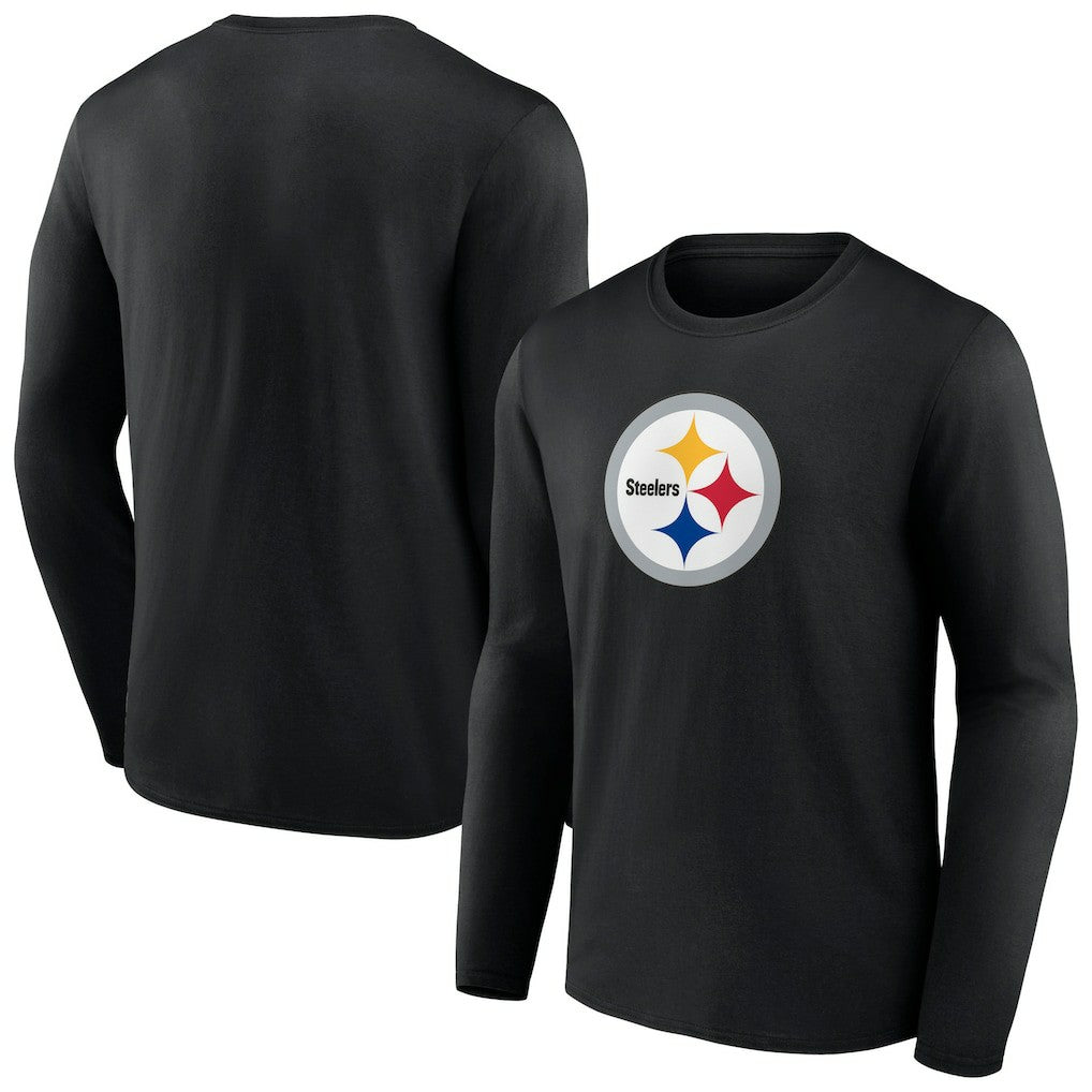 Pittsburgh Steelers Primary Team Logo Long Sleeve T-Shirt - Black on sale