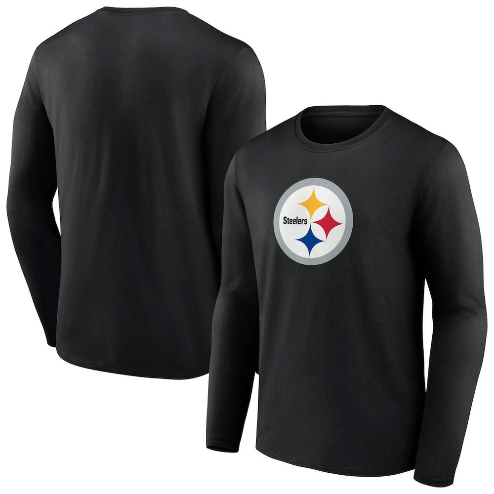 Pittsburgh Steelers Primary Team Logo Long Sleeve T-Shirt - Black on sale