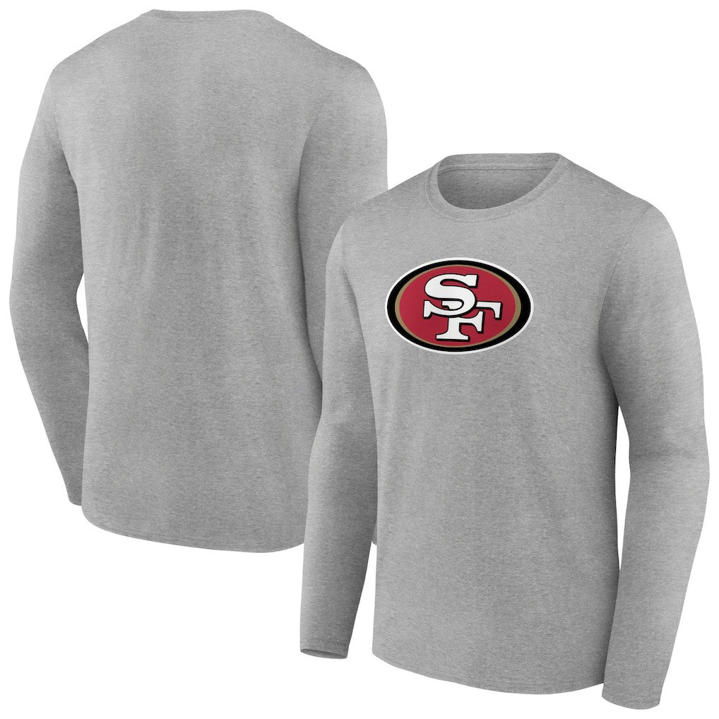 San Francisco 49ers Primary Team Logo Long Sleeve T-Shirt - Heather Gray on sale