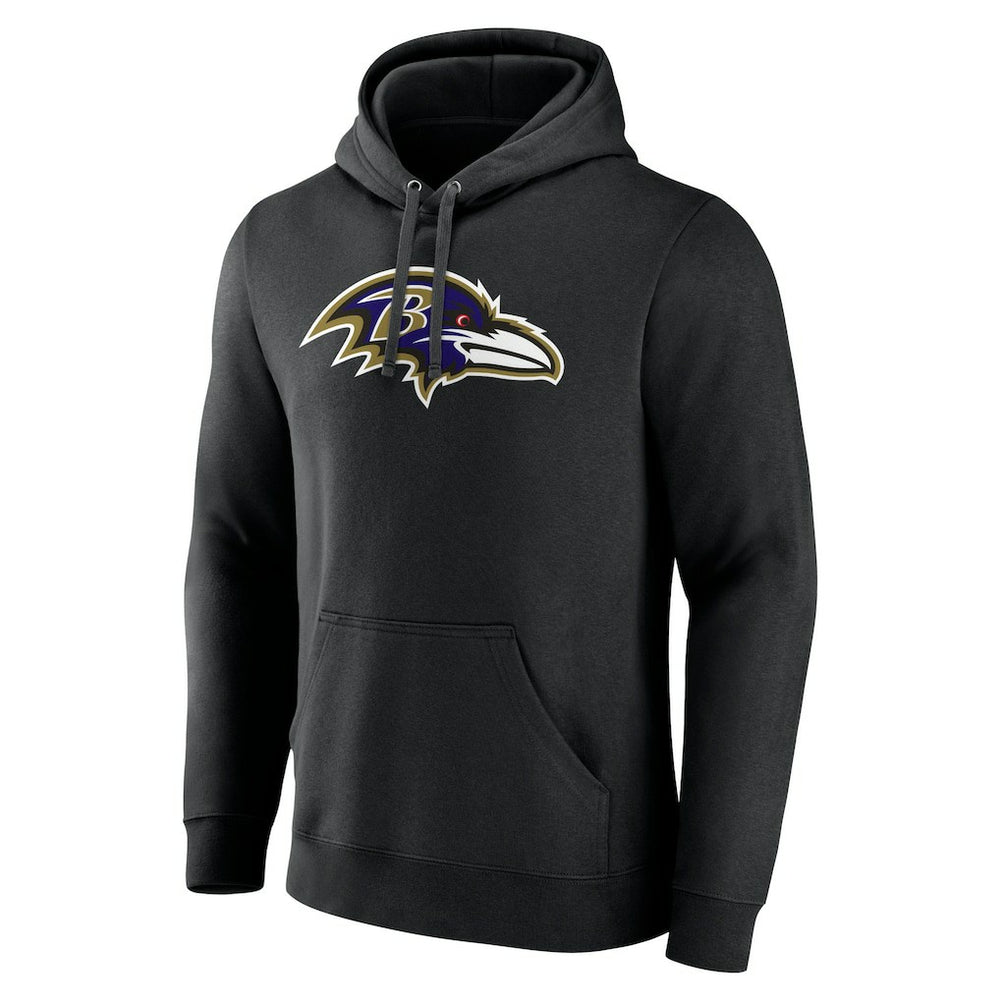 Baltimore Ravens Primary Team Logo Fitted Pullover Hoodie - Black on sale