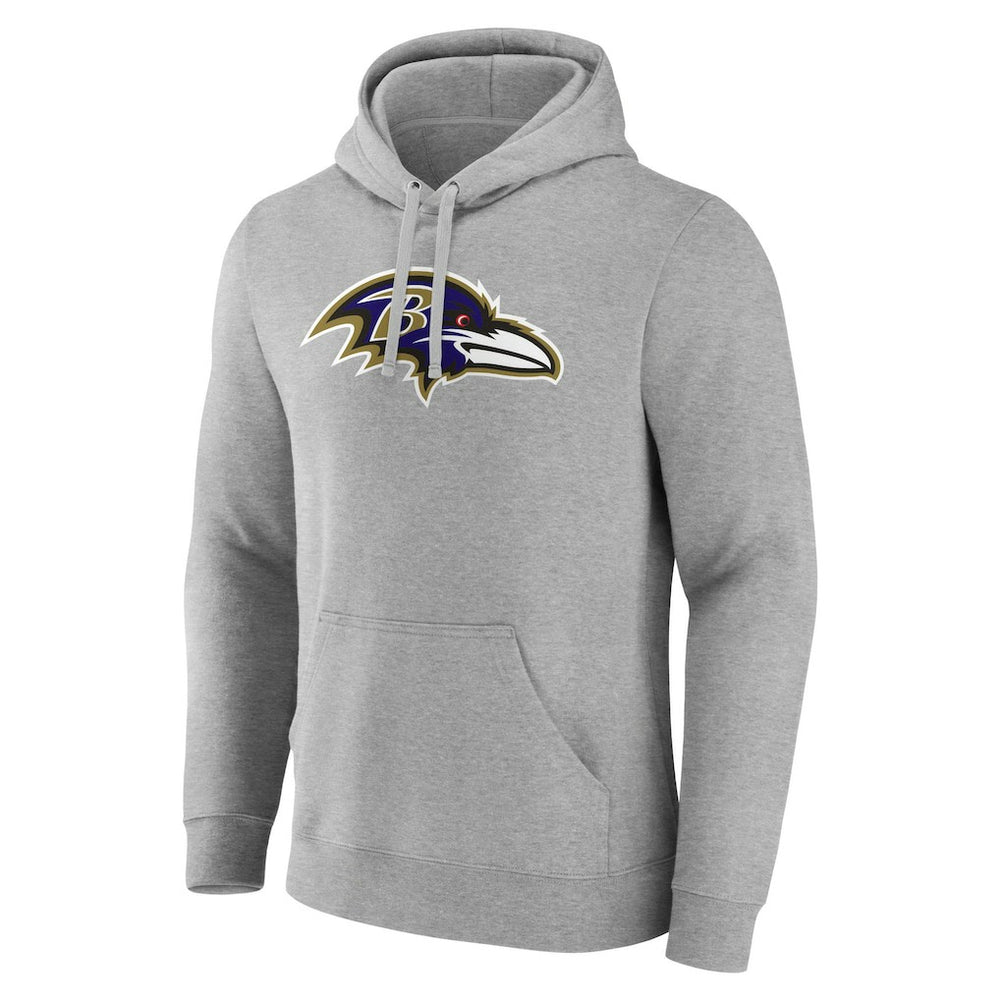 Baltimore Ravens Primary Team Logo Fitted Pullover Hoodie - Heather Gray outlet
