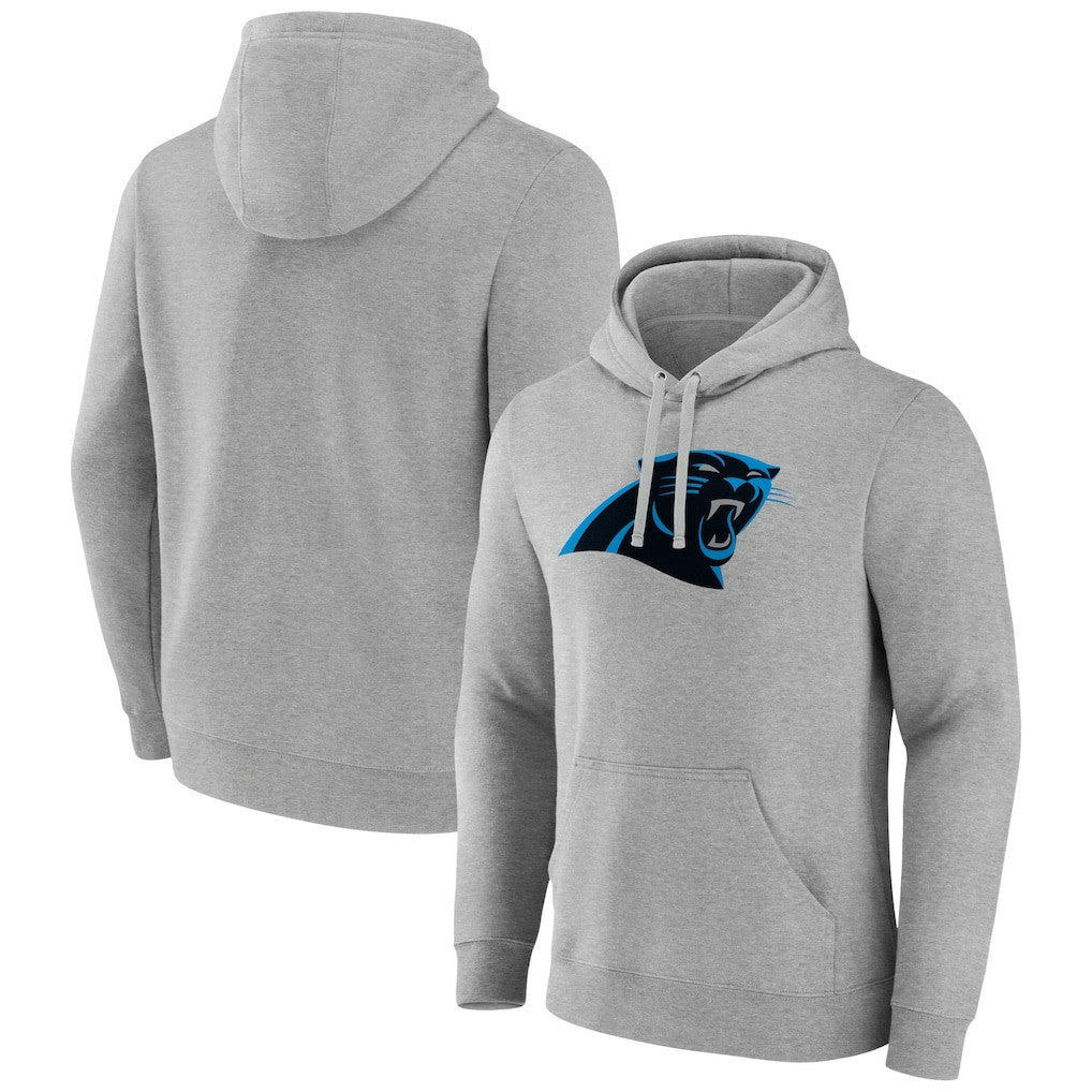 Carolina Panthers Primary Logo Fitted Pullover Hoodie - Heather Gray cheap