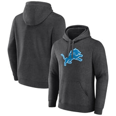 Detroit Lions Primary Team Logo Fitted Pullover Hoodie - Charcoal sale