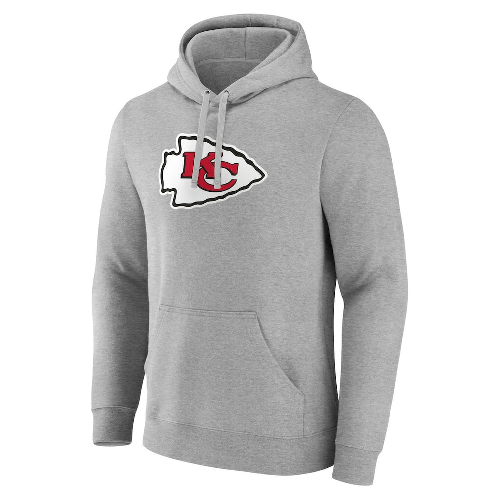 Kansas City Chiefs Primary Team Logo Fitted Pullover Hoodie - Heather Gray online
