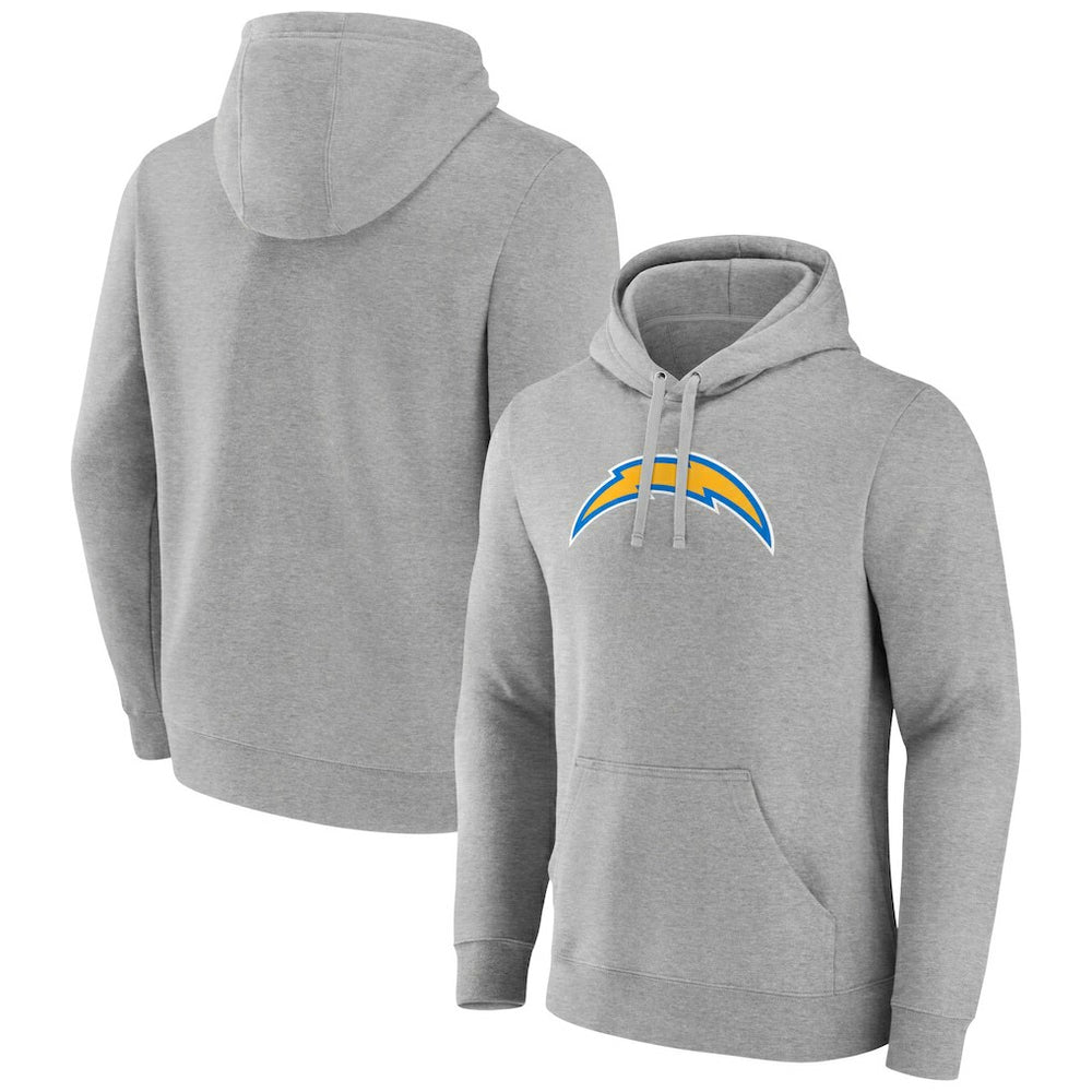 Los Angeles Chargers Primary Team Logo Fitted Pullover Hoodie - Heather Gray on sale