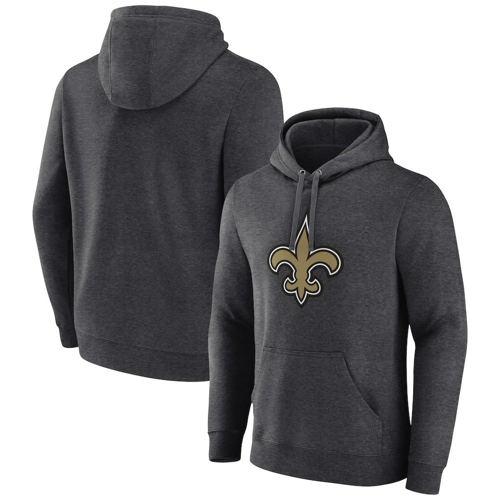 New Orleans Saints Primary Team Logo Fitted Pullover Hoodie - Charcoal discount
