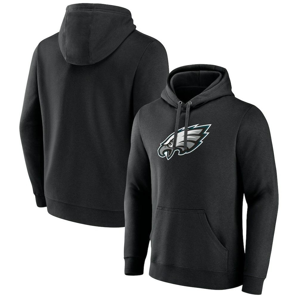 Philadelphia Eagles Primary Team Logo Fitted Pullover Hoodie - Black on sale