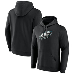 Philadelphia Eagles Primary Team Logo Fitted Pullover Hoodie - Black on sale
