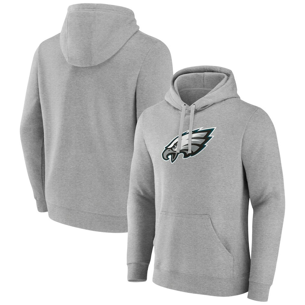 Philadelphia Eagles Primary Team Logo Fitted Pullover Hoodie - Heather Gray sale