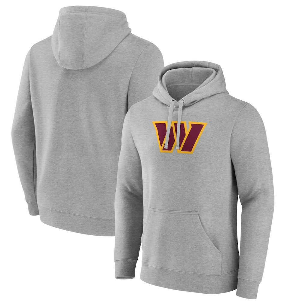 Washington Commanders Primary Team Logo Fitted Pullover Hoodie - Heather Gray online