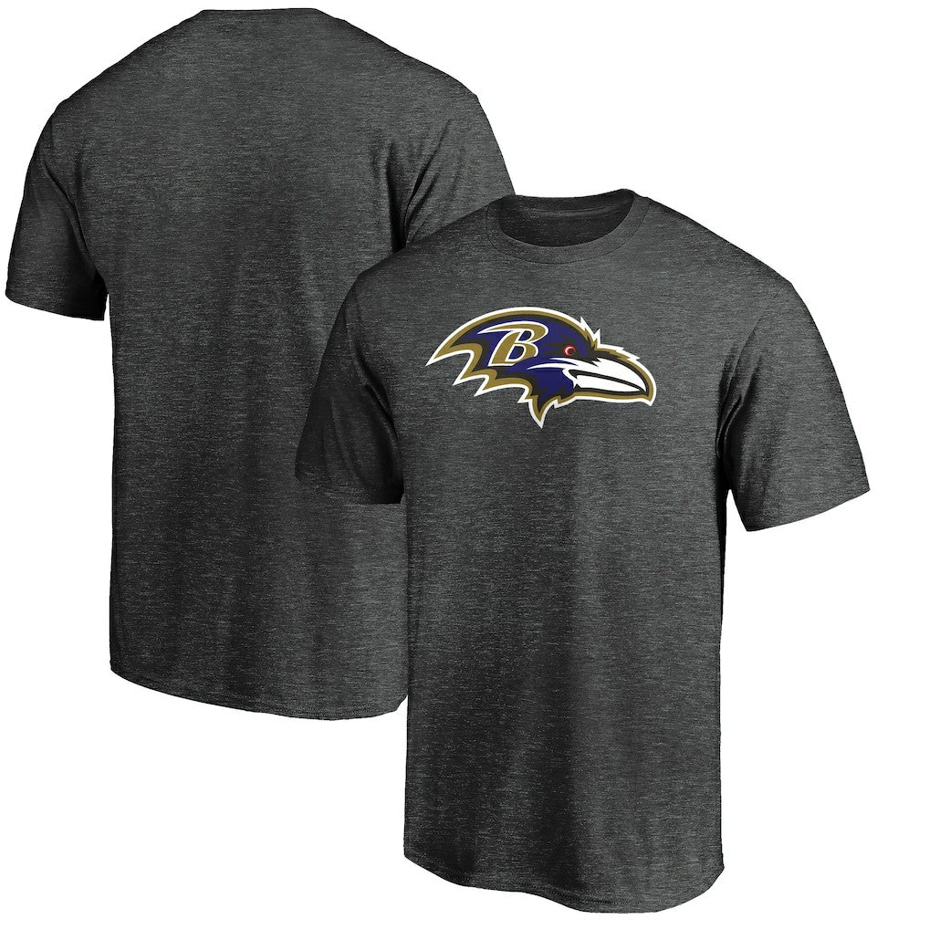 Baltimore Ravens Primary Logo T-Shirt - Heather Charcoal sale
