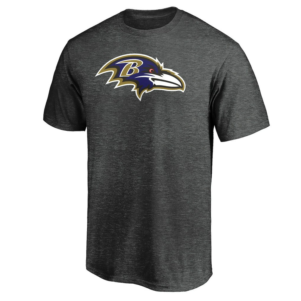 Baltimore Ravens Primary Logo T-Shirt - Heather Charcoal sale