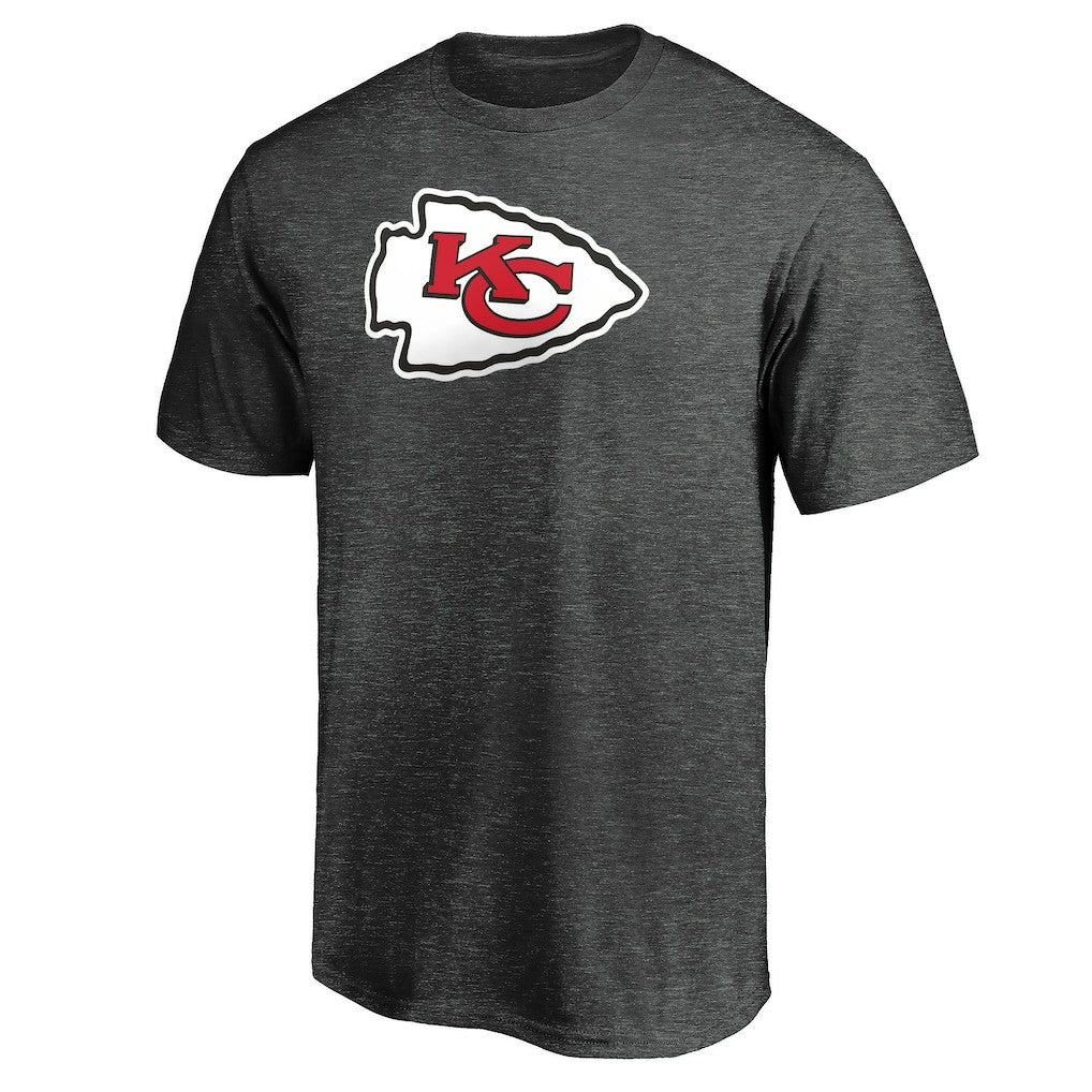 Kansas City Chiefs Primary Logo T-Shirt - Heather Charcoal discount