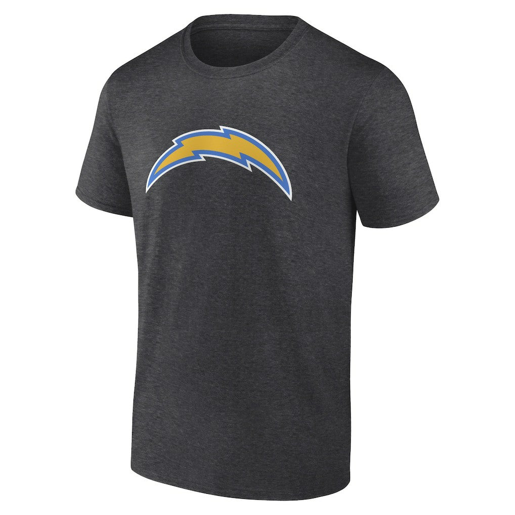 Los Angeles Chargers Primary Logo T-Shirt - Heather Charcoal on sale