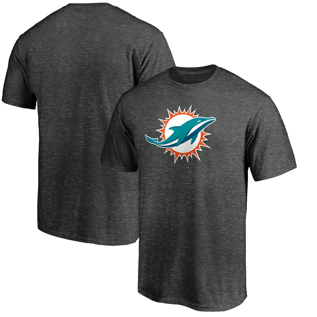 Miami Dolphins Primary Logo T-Shirt - Heather Charcoal sale