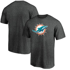 Miami Dolphins Primary Logo T-Shirt - Heather Charcoal sale
