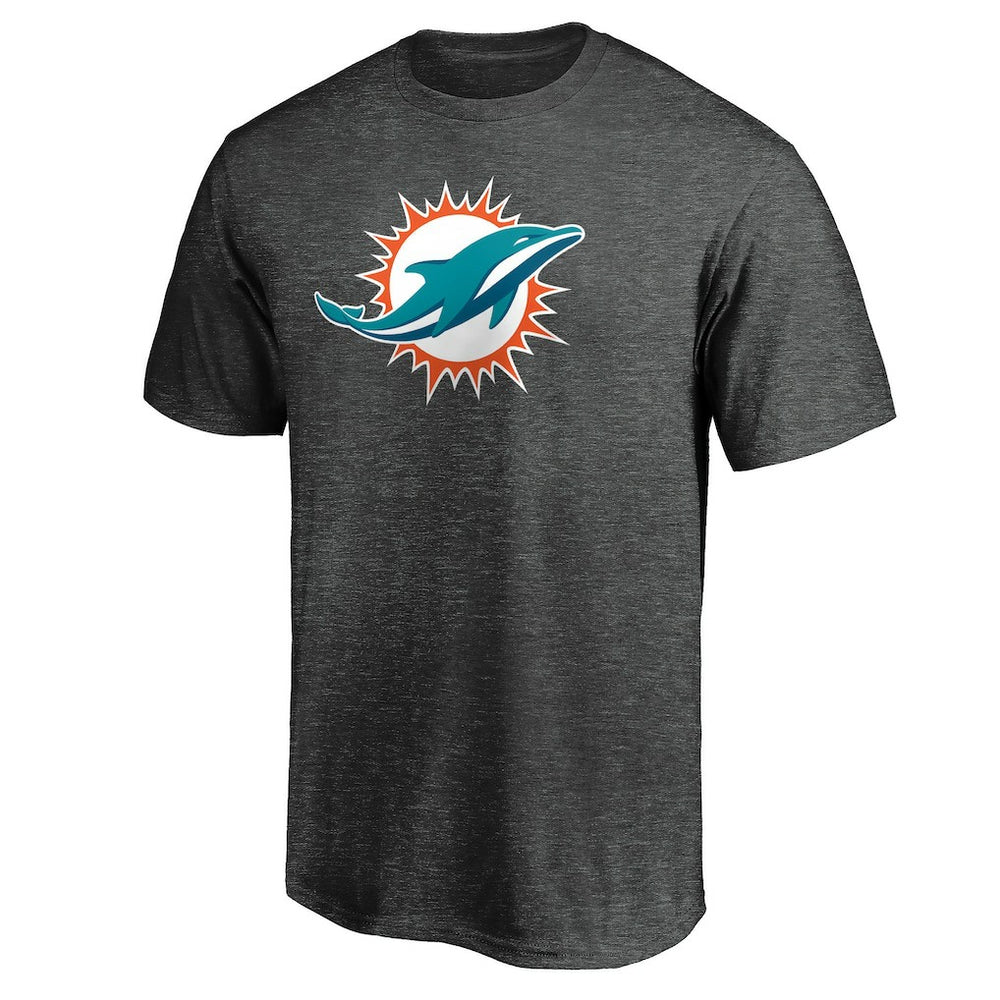 Miami Dolphins Primary Logo T-Shirt - Heather Charcoal sale