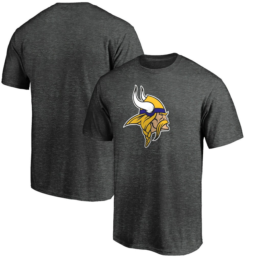 Minnesota Vikings Primary Logo T-Shirt - Heather Charcoal sale